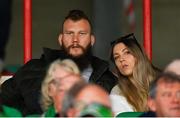 8 May 2022; Munster Rugby's RG Snyman and wife Saskia during the Munster GAA Hurling Senior Championship Round 3 match between Limerick and Tipperary at TUS Gaelic Grounds in Limerick. Photo by Stephen McCarthy/Sportsfile