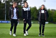 6 May 2022; Dundalk players, from left, Paul Doyle, David McMillan and Keith Ward before the SSE Airtricity League Premier Division match between UCD and Dundalk at UCD Bowl in Belfield, Dublin. Photo by Ben McShane/Sportsfile