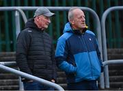 9 May 2022; Kilkenny senior hurling manager Brian Cody, left, and former Kilkenny senior hurling selector Michael Dempsey in attendance at the oneills.com Leinster GAA Hurling U20 Championship Final match between Wexford and Kilkenny at Netwatch Cullen Park in Carlow. Photo by Piaras Ó Mídheach/Sportsfile