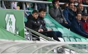 9 May 2022; Sligo Rovers goalkeeper Edward McGinty watches on from the stand during the SSE Airtricity League Premier Division match between Shamrock Rovers and Sligo Rovers at Tallaght Stadium in Dublin. Photo by Harry Murphy/Sportsfile