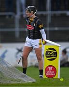 9 May 2022; Kilkenny goalkeeper Aidan Tallis gets a sliotar from the Smart Sliotar container behind the goals during the oneills.com Leinster GAA Hurling U20 Championship Final match between Wexford and Kilkenny at Netwatch Cullen Park in Carlow. Photo by Piaras Ó Mídheach/Sportsfile