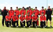 10 May 2022; The Munster Reds team and coaching staff before the Cricket Ireland Inter-Provincial Cup match between Leinster Lightning and Munster Reds at Pembroke Cricket Club in Dublin. Photo by Sam Barnes/Sportsfile