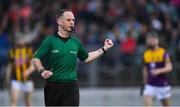 9 May 2022; Referee Chris Mooney during the oneills.com Leinster GAA Hurling U20 Championship Final match between Wexford and Kilkenny at Netwatch Cullen Park in Carlow. Photo by Piaras Ó Mídheach/Sportsfile