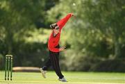 10 May 2022; Mike Frost of Munster Reds bowls during the Cricket Ireland Inter-Provincial Cup match between Leinster Lightning and Munster Reds at Pembroke Cricket Club in Dublin. Photo by Sam Barnes/Sportsfile