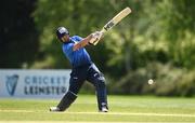 10 May 2022; Barry McCarthy of Leinster Lightning plays a shot during the Cricket Ireland Inter-Provincial Cup match between Leinster Lightning and Munster Reds at Pembroke Cricket Club in Dublin. Photo by Sam Barnes/Sportsfile