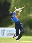10 May 2022; Harry Tector of Leinster Lightning plays a shot before being caught out by Murray Commins of Munster Reds during the Cricket Ireland Inter-Provincial Cup match between Leinster Lightning and Munster Reds at Pembroke Cricket Club in Dublin. Photo by Sam Barnes/Sportsfile