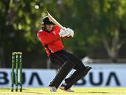 10 May 2022; PJ Moor of Munster Reds takes evasive action during the Cricket Ireland Inter-Provincial Cup match between Leinster Lightning and Munster Reds at Pembroke Cricket Club in Dublin. Photo by Sam Barnes/Sportsfile