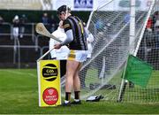 9 May 2022; Kilkenny goalkeeper Aidan Tallis at the Smart Sliotar container before the start of the second half of the oneills.com Leinster GAA Hurling U20 Championship Final match between Wexford and Kilkenny at Netwatch Cullen Park in Carlow. Photo by Piaras Ó Mídheach/Sportsfile