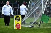 9 May 2022; A Smart Sliotar container behind one of the goals before the start of the second half of the oneills.com Leinster GAA Hurling U20 Championship Final match between Wexford and Kilkenny at Netwatch Cullen Park in Carlow. Photo by Piaras Ó Mídheach/Sportsfile