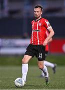 9 May 2022; Cameron Dummigan of Derry City during the SSE Airtricity League Premier Division match between Derry City and St Patrick's Athletic at The Ryan McBride Brandywell Stadium in Derry. Photo by Ramsey Cardy/Sportsfile