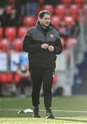 9 May 2022; Derry City manager Ruaidhrí Higgins before the SSE Airtricity League Premier Division match between Derry City and St Patrick's Athletic at The Ryan McBride Brandywell Stadium in Derry. Photo by Ramsey Cardy/Sportsfile