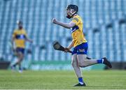 11 May 2022; Michael Collins of Clare celebrates scoring a point during the Electric Ireland Munster GAA Minor Hurling Championship Final match between Tipperary and Clare at TUS Gaelic Grounds in Limerick. Photo by Piaras Ó Mídheach/Sportsfile