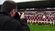 8 May 2022; The Galway team have their team photograph taken by Tuam Herald photographer Ray Ryan before the Connacht GAA Football Senior Championship Semi-Final match between Galway and Leitrim at Pearse Stadium in Galway. Photo by Brendan Moran/Sportsfile