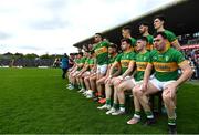 8 May 2022; Paddy Maguire of Leitrim, centre, and his teammates get into position for their team photograph before the Connacht GAA Football Senior Championship Semi-Final match between Galway and Leitrim at Pearse Stadium in Galway. Photo by Brendan Moran/Sportsfile