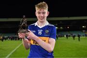 11 May 2022; Paddy McCormack of Tipperary with the Electric Ireland Best & Fairest award for his major performance in the Electric Ireland GAA Munster Minor Hurling Championship Final at TUS Gaelic Grounds in Limerick. Photo by Piaras Ó Mídheach/Sportsfile