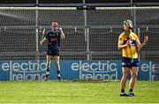 11 May 2022; Tipperary goalkeeper Eoin Horgan celebrates after saving a penalty from Oisín Whelan of Clare in the penalty shoot-out of the Electric Ireland Munster GAA Minor Hurling Championship Final match between Tipperary and Clare at TUS Gaelic Grounds in Limerick. Photo by Piaras Ó Mídheach/Sportsfile
