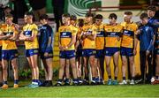 11 May 2022; Clare players watch the penalty shoot-out of the Electric Ireland Munster GAA Minor Hurling Championship Final match between Tipperary and Clare at TUS Gaelic Grounds in Limerick. Photo by Piaras Ó Mídheach/Sportsfile