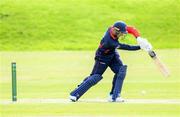 12 May 2022; Ruhan Pretorius of Northern Knights bats during the Cricket Ireland Inter-Provincial Cup match between North West Warriors and Northern Knights at Bready Cricket Club in Magheramason, Tyrone. Photo by Stephen McCarthy/Sportsfile