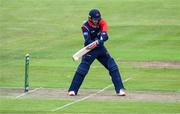 12 May 2022; Jeremy Lawlor of Northern Knights during the Cricket Ireland Inter-Provincial Cup match between North West Warriors and Northern Knights at Bready Cricket Club in Magheramason, Tyrone. Photo by Stephen McCarthy/Sportsfile