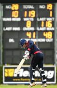 12 May 2022; Josh Manley of Northern Knights scores a run during the Cricket Ireland Inter-Provincial Cup match between North West Warriors and Northern Knights at Bready Cricket Club in Magheramason, Tyrone. Photo by Stephen McCarthy/Sportsfile