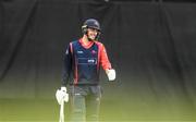 12 May 2022; Ben White of Northern Knights during the Cricket Ireland Inter-Provincial Cup match between North West Warriors and Northern Knights at Bready Cricket Club in Magheramason, Tyrone. Photo by Stephen McCarthy/Sportsfile