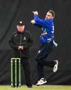 12 May 2022; Andy McBrine of North West Warriors during the Cricket Ireland Inter-Provincial Cup match between North West Warriors and Northern Knights at Bready Cricket Club in Magheramason, Tyrone. Photo by Stephen McCarthy/Sportsfile