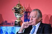 12 May 2022; World Rugby chairman Sir Bill Beaumont during a World Rugby Cup future hosts announcement media conference at the Convention Centre in Dublin. Photo by Brendan Moran/Sportsfile