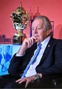 12 May 2022; World Rugby chairman Sir Bill Beaumont during a World Rugby Cup future hosts announcement media conference at the Convention Centre in Dublin. Photo by Brendan Moran/Sportsfile