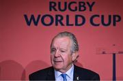 12 May 2022; World Rugby chairman Sir Bill Beaumont during a World Rugby Cup future hosts announcement media conference at the Convention Centre in Dublin. Photo by Brendan Moran/Sportsfile