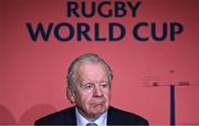 12 May 2022; World Rugby chairman Sir Bill Beaumont during a World Rugby Cup future hosts announcement media conference at the Convention Centre in Dublin. Photo by Brendan Moran/Sportsfile