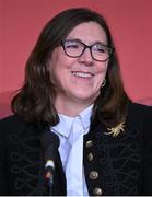 12 May 2022; World Rugby director of women’s rugby Sally Horrox during a World Rugby Cup future hosts announcement media conference at the Convention Centre in Dublin. Photo by Brendan Moran/Sportsfile