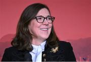 12 May 2022; World Rugby director of women’s rugby Sally Horrox during a World Rugby Cup future hosts announcement media conference at the Convention Centre in Dublin. Photo by Brendan Moran/Sportsfile