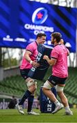 13 May 2022; James Ryan and Caelan Doris during a Leinster Rugby captain's run at the Aviva Stadium in Dublin. Photo by Harry Murphy/Sportsfile