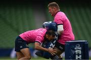 13 May 2022; Jamison Gibson-Park and Tadhg Furlong during a Leinster Rugby captain's run at the Aviva Stadium in Dublin. Photo by Harry Murphy/Sportsfile