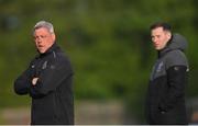 13 May 2022; Bohemians manager Keith Long, left, and Bohemians performance coach Philip McMahon before the SSE Airtricity League Premier Division match between Dundalk and Bohemians at Oriel Park in Dundalk, Louth. Photo by Ramsey Cardy/Sportsfile