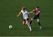 13 May 2022; Greg Sloggett of Dundalk in action against Dawson Devoy of Bohemians during the SSE Airtricity League Premier Division match between Dundalk and Bohemians at Oriel Park in Dundalk, Louth. Photo by Ramsey Cardy/Sportsfile