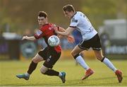 13 May 2022; Ali Coote of Bohemians in action against Daniel Kelly of Dundalk during the SSE Airtricity League Premier Division match between Dundalk and Bohemians at Oriel Park in Dundalk, Louth. Photo by Ramsey Cardy/Sportsfile