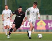 13 May 2022; Alex Murphy of Galway United in action against Conor Crowley of Wexford during the SSE Airtricity League First Division match between Wexford and Galway United at Ferrycarrig Park in Wexford. Photo by Michael P Ryan/Sportsfile