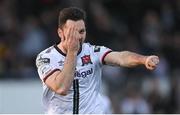 13 May 2022; Patrick Hoban of Dundalk celebrates after scoring his side's first goal during the SSE Airtricity League Premier Division match between Dundalk and Bohemians at Oriel Park in Dundalk, Louth. Photo by Ramsey Cardy/Sportsfile