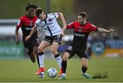 13 May 2022; Steven Bradley of Dundalk is tackled by Liam Burt of Bohemians during the SSE Airtricity League Premier Division match between Dundalk and Bohemians at Oriel Park in Dundalk, Louth. Photo by Ramsey Cardy/Sportsfile