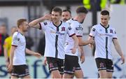 13 May 2022; Daniel Kelly of Dundalk celebrates his side's second goal, scored by Robbie Benson, during the SSE Airtricity League Premier Division match between Dundalk and Bohemians at Oriel Park in Dundalk, Louth. Photo by Ramsey Cardy/Sportsfile
