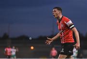 13 May 2022; Eoin Toal of Derry City reacts during the SSE Airtricity League Premier Division match between Shamrock Rovers and Derry City at Tallaght Stadium in Dublin. Photo by Seb Daly/Sportsfile