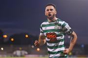 13 May 2022; Roberto Lopes of Shamrock Rovers celebrates after his side's victory in the SSE Airtricity League Premier Division match between Shamrock Rovers and Derry City at Tallaght Stadium in Dublin. Photo by Seb Daly/Sportsfile