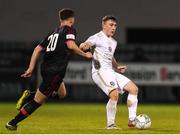13 May 2022; Edward McCarthy of Galway United in action against Jordan Tallon of Wexford during the SSE Airtricity League First Division match between Wexford and Galway United at Ferrycarrig Park in Wexford. Photo by Michael P Ryan/Sportsfile