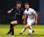 13 May 2022; Jordan Tallon of Wexford in action against Max Hemmings of Galway United during the SSE Airtricity League First Division match between Wexford and Galway United at Ferrycarrig Park in Wexford. Photo by Michael P Ryan/Sportsfile