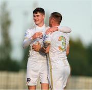 13 May 2022; Stephen Walsh of Galway United, right, celebrates after scoring his side's second goal with team-mate Alex Murphy during the SSE Airtricity League First Division match between Wexford and Galway United at Ferrycarrig Park in Wexford. Photo by Michael P Ryan/Sportsfile