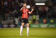 13 May 2022; Ronan Boyce of Derry City during the SSE Airtricity League Premier Division match between Shamrock Rovers and Derry City at Tallaght Stadium in Dublin.  Photo by Stephen McCarthy/Sportsfile