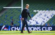 14 May 2022; Leinster head coach Leo Cullen walks the pitch before the Heineken Champions Cup Semi-Final match between Leinster and Toulouse at Aviva Stadium in Dublin. Photo by Brendan Moran/Sportsfile