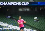 14 May 2022; Jonathan Sexton of Leinster warms up before the Heineken Champions Cup Semi-Final match between Leinster and Toulouse at the Aviva Stadium in Dublin. Photo by Harry Murphy/Sportsfile