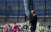 14 May 2022; Leinster head coach Leo Cullen before the Heineken Champions Cup Semi-Final match between Leinster and Toulouse at Aviva Stadium in Dublin. Photo by Ramsey Cardy/Sportsfile